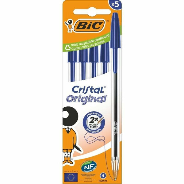 Pennset Bic Bic Cristal Original 516344 Blå-Kontor och Kontorsmaterial, Kulspetspennor, pennor och skrivverktyg-Bic-peaceofhome.se