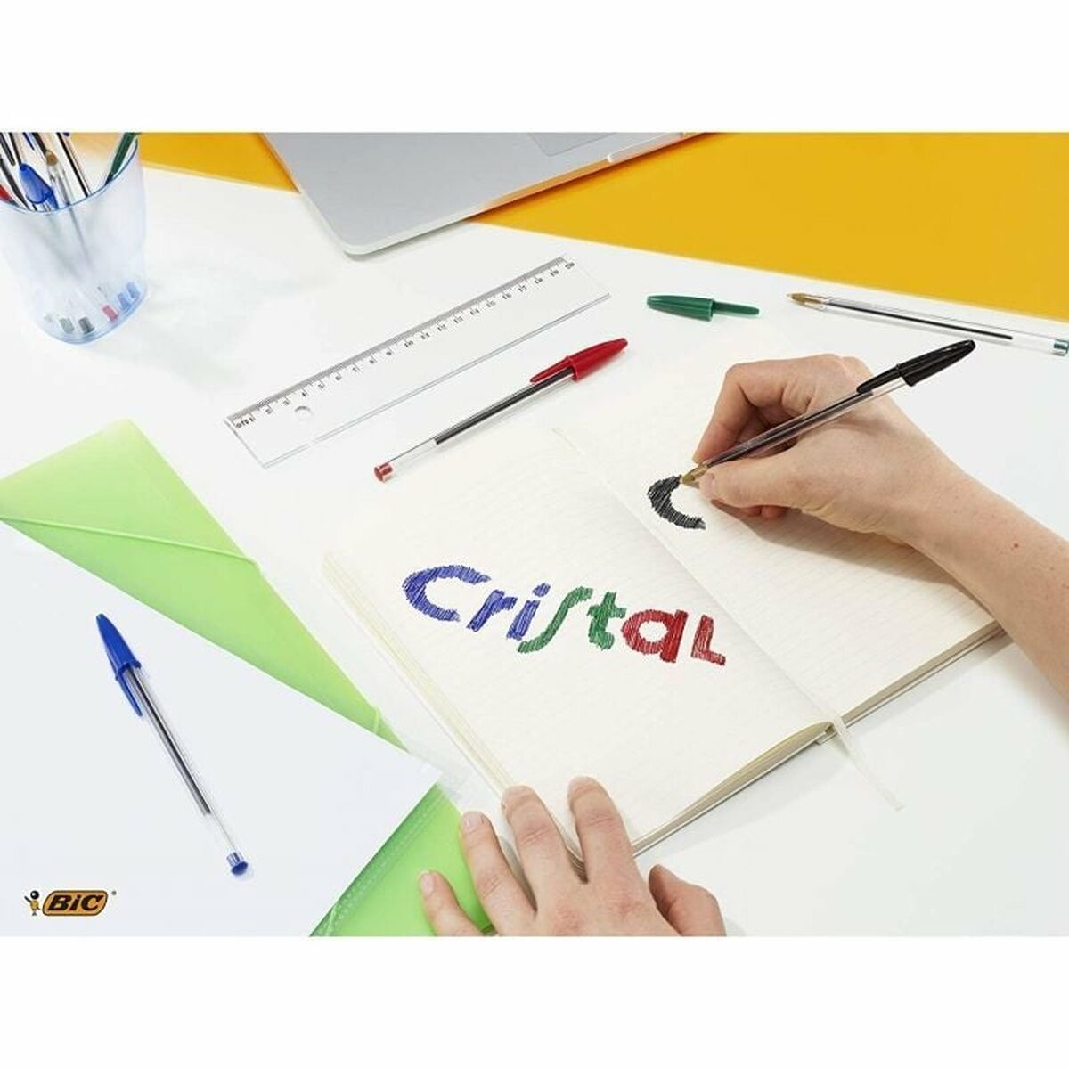 Pennset Bic Cristal Original 516355-Kontor och Kontorsmaterial, Kulspetspennor, pennor och skrivverktyg-Bic-peaceofhome.se