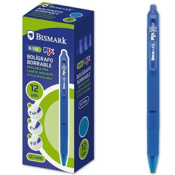 Pennset Bismark B-110 Fix Blå 0,7 mm (12 Delar)-Kontor och Kontorsmaterial, Kulspetspennor, pennor och skrivverktyg-Bismark-peaceofhome.se