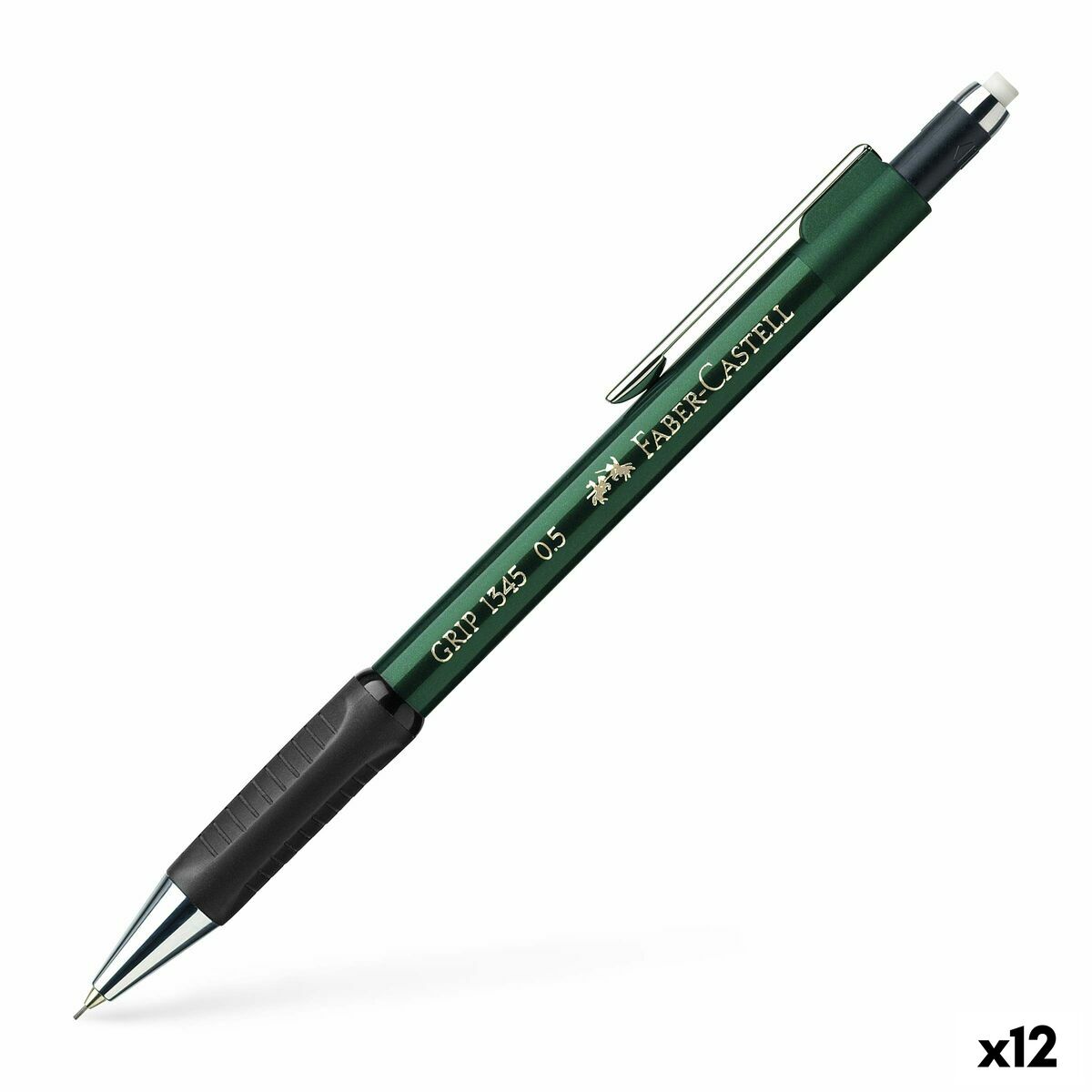 Pennset Faber-Castell Grip 1345 Grön 0,5 mm (12 antal)-Kontor och Kontorsmaterial, Kulspetspennor, pennor och skrivverktyg-Faber-Castell-peaceofhome.se