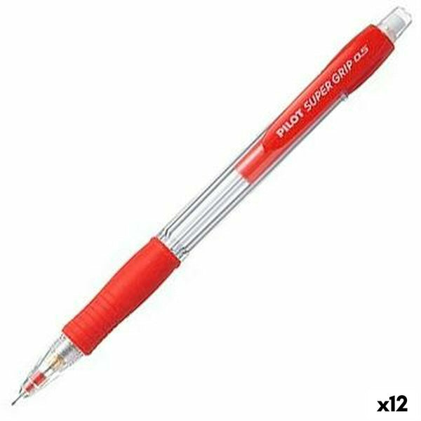 Pennset Pilot Super Grip Röd 0,5 mm (12 antal)-Kontor och Kontorsmaterial, Kulspetspennor, pennor och skrivverktyg-Pilot-peaceofhome.se