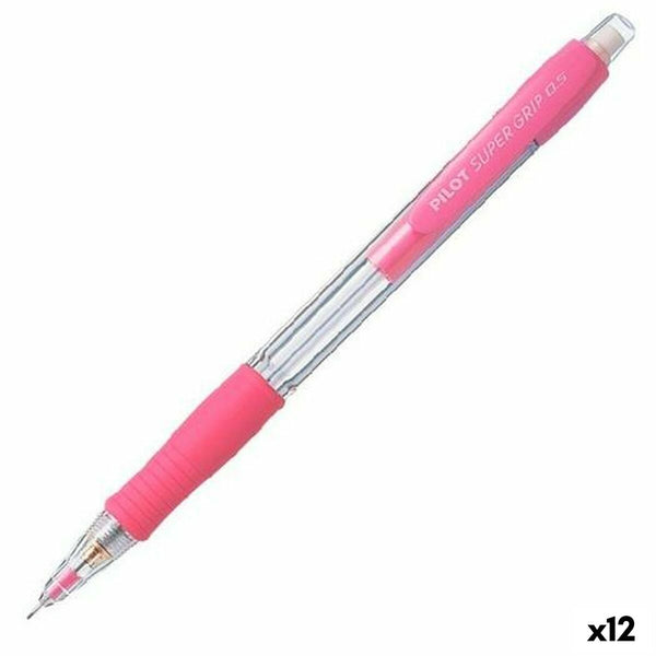 Pennset Pilot Super Grip Rosa 0,5 mm (12 antal)-Kontor och Kontorsmaterial, Kulspetspennor, pennor och skrivverktyg-Pilot-peaceofhome.se