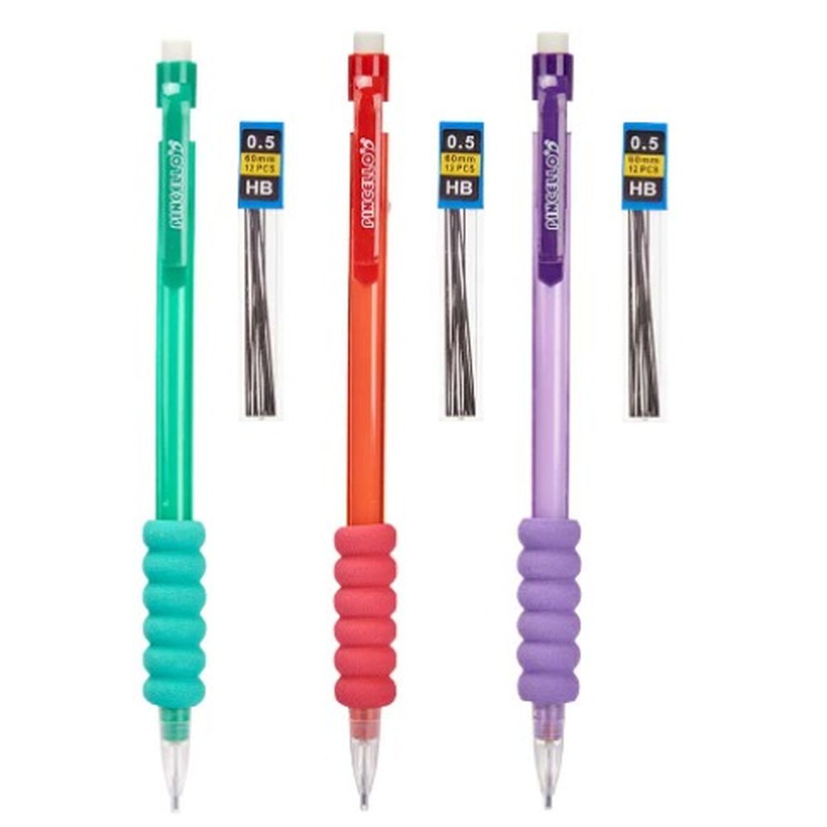 Pennset Pincello 475 475 Blå Röd Grön Stift 0,5 mm (12 antal)-Kontor och Kontorsmaterial, Kulspetspennor, pennor och skrivverktyg-Pincello-peaceofhome.se