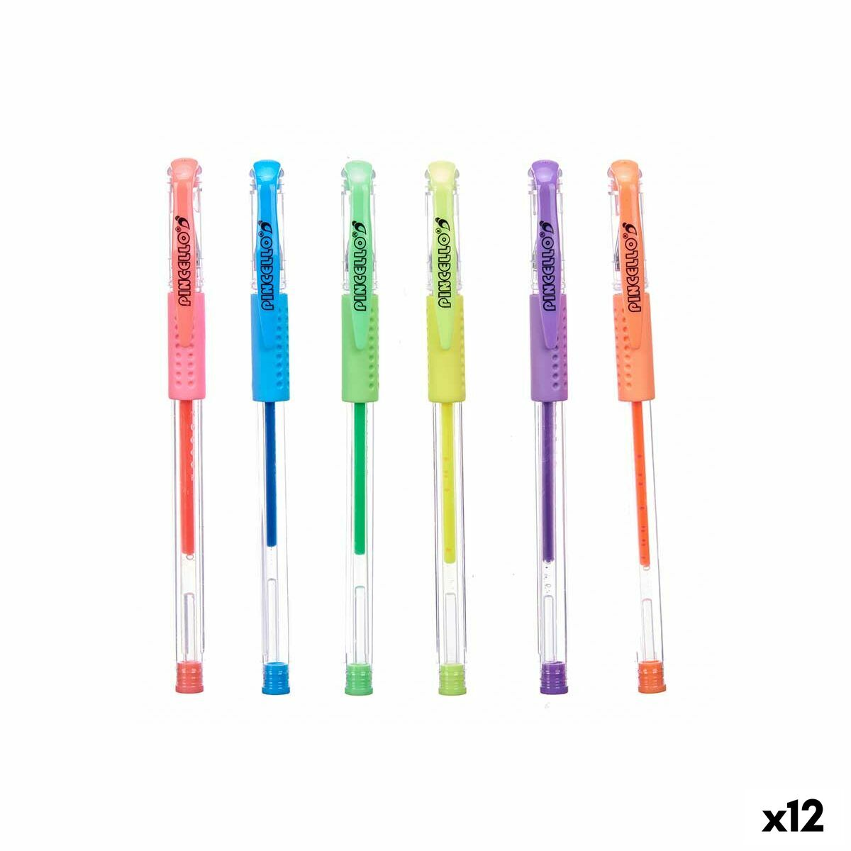 Pennset Pincello 493 493 Gul Blå Grön Multicolour Orange Rosa Violett (12 antal)-Kontor och Kontorsmaterial, Kulspetspennor, pennor och skrivverktyg-Pincello-peaceofhome.se