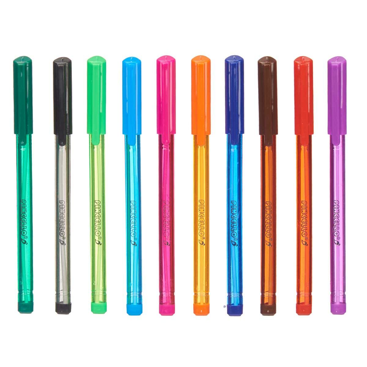 Pennset Pincello 494 494 Blå Svart Röd Grön Purpur Multicolour Orange Violett Ljusblå Mörkgrön (12 antal)-Kontor och Kontorsmaterial, Kulspetspennor, pennor och skrivverktyg-Pincello-peaceofhome.se