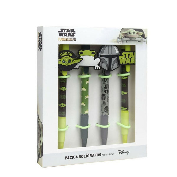 Pennset The Mandalorian 4 Delar-Kontor och Kontorsmaterial, Kulspetspennor, pennor och skrivverktyg-The Mandalorian-peaceofhome.se