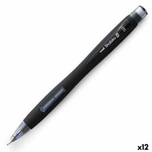 Pennset Uni-Ball SHALAKU S Svart 0,5 mm (12 antal)-Kontor och Kontorsmaterial, Kulspetspennor, pennor och skrivverktyg-Uni-Ball-peaceofhome.se