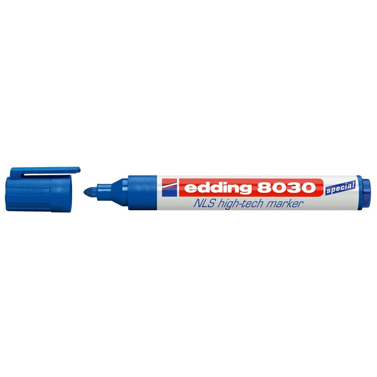 Permanent markörpenna Edding 8030 NLS High-Tech Blå 1,5-3 mm (10 antal)-Kontor och Kontorsmaterial, Kulspetspennor, pennor och skrivverktyg-Edding-peaceofhome.se