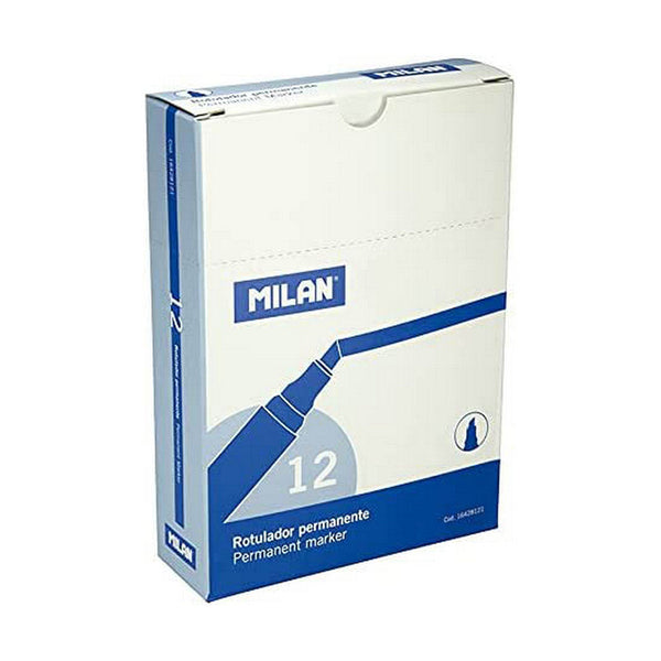 Permanent markörpenna Milan Blå PVC-Kontor och Kontorsmaterial, Kulspetspennor, pennor och skrivverktyg-Milan-peaceofhome.se