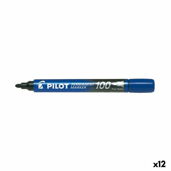Permanent markörpenna Pilot SCA-100 Blå (12 antal)-Kontor och Kontorsmaterial, Kulspetspennor, pennor och skrivverktyg-Pilot-peaceofhome.se