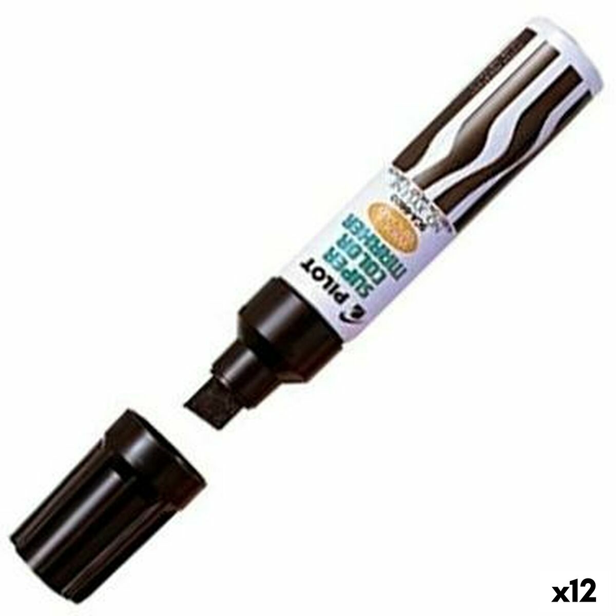 Permanent markörpenna Pilot SCA-6600 Svart (12 antal)-Kontor och Kontorsmaterial, Kulspetspennor, pennor och skrivverktyg-Pilot-peaceofhome.se