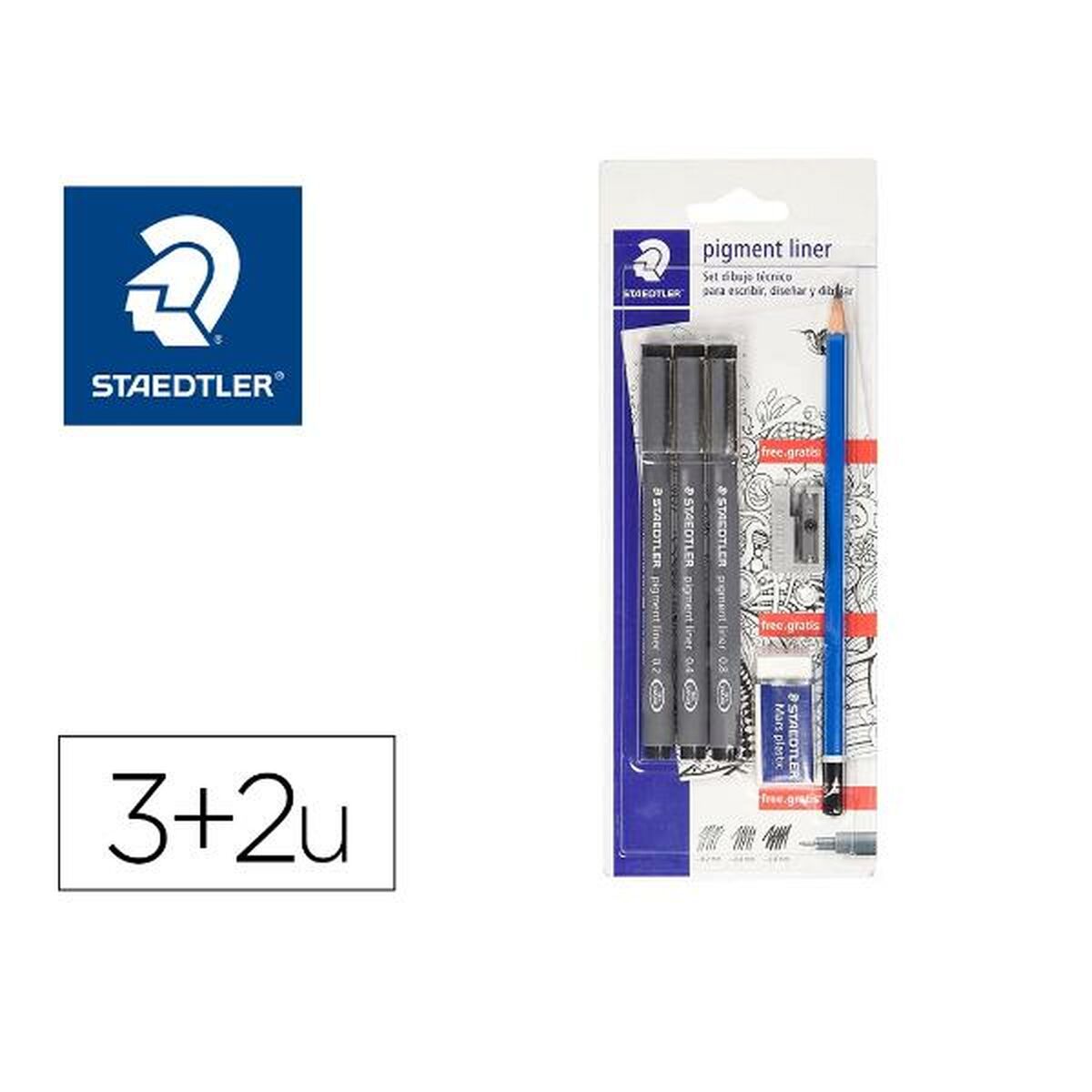 Permanent markörpenna Staedtler 308 SBK3P2 Svart (3 Delar)-Kontor och Kontorsmaterial, Kulspetspennor, pennor och skrivverktyg-Staedtler-peaceofhome.se