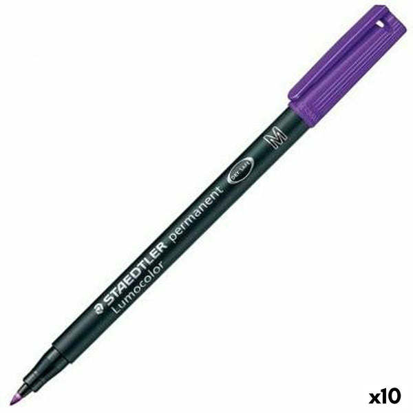 Permanent markörpenna Staedtler Lumocolor 317-6 M Violett (10 antal)-Kontor och Kontorsmaterial, Kulspetspennor, pennor och skrivverktyg-Staedtler-peaceofhome.se