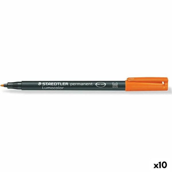 Permanent markörpenna Staedtler Lumocolor 317 M Orange (10 antal)-Kontor och Kontorsmaterial, Kulspetspennor, pennor och skrivverktyg-Staedtler-peaceofhome.se