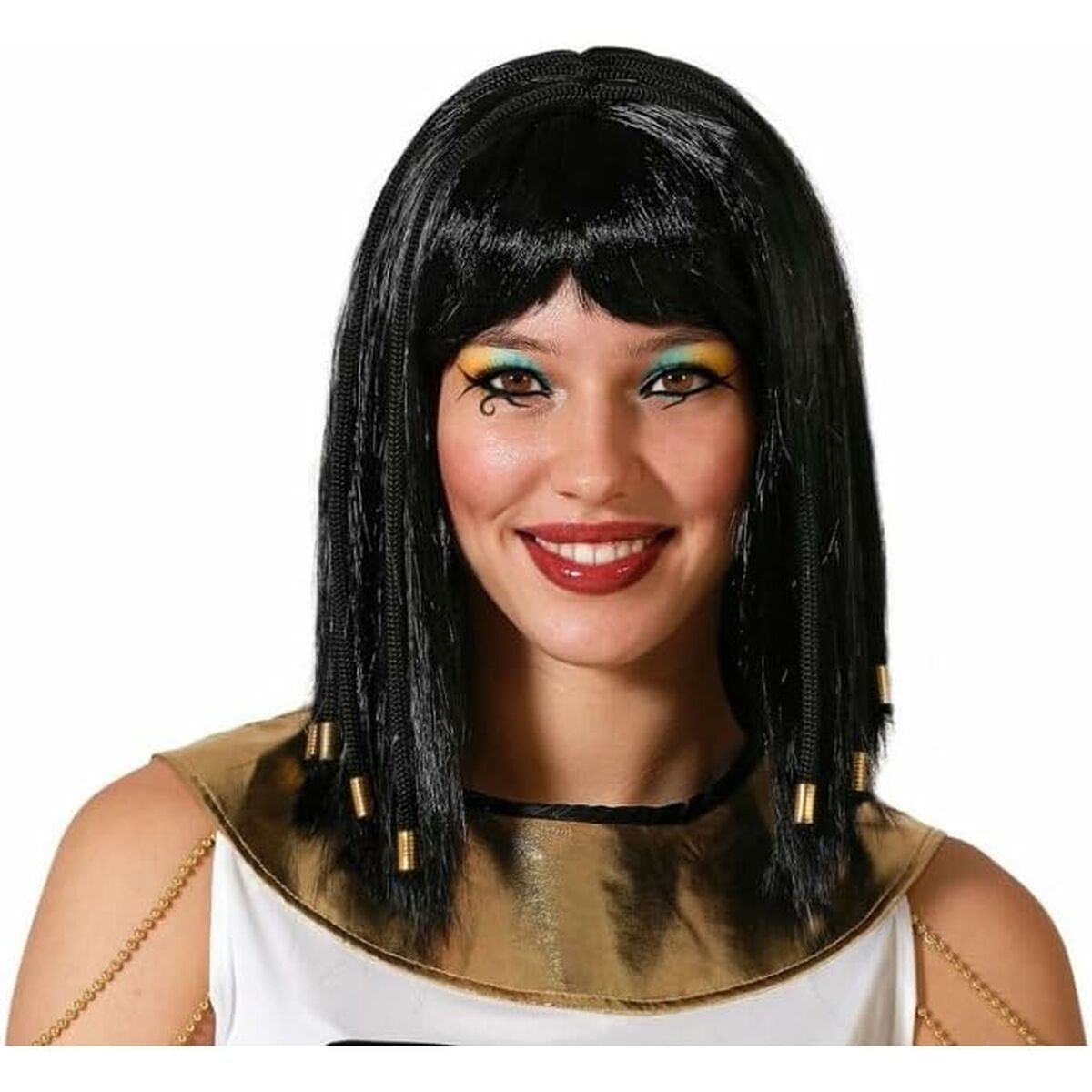 Peruk Egyptisk kvinna Svart-Leksaker och spel, Fancy klänning och accessoarer-BigBuy Carnival-peaceofhome.se