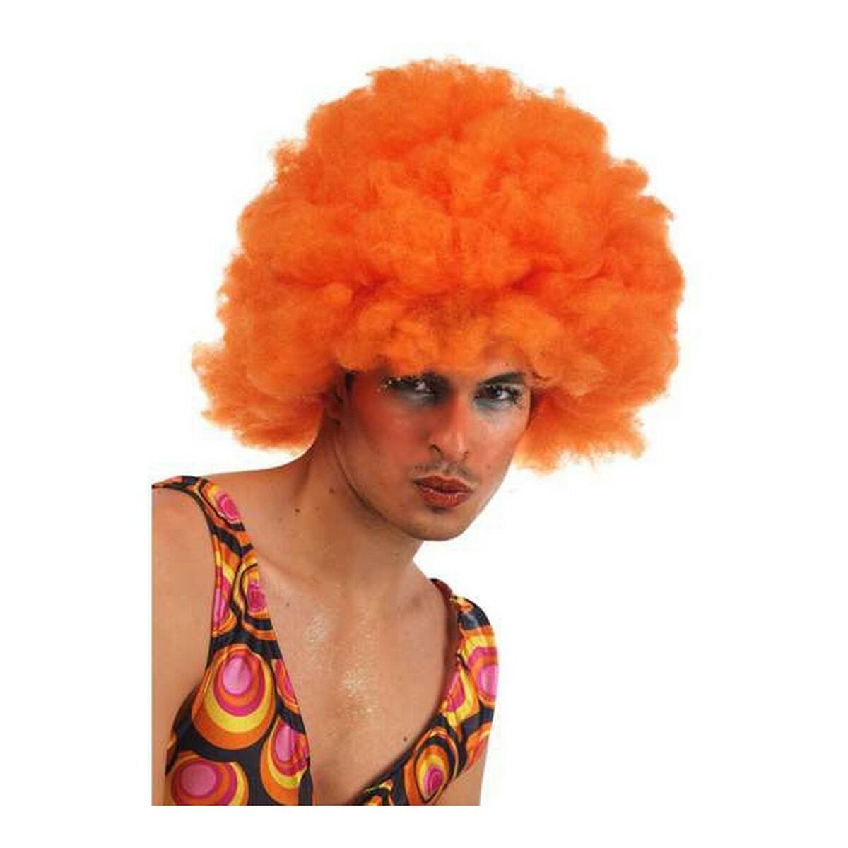 Peruk med lockigt hår Multicolour Orange-Leksaker och spel, Fancy klänning och accessoarer-BigBuy Carnival-peaceofhome.se