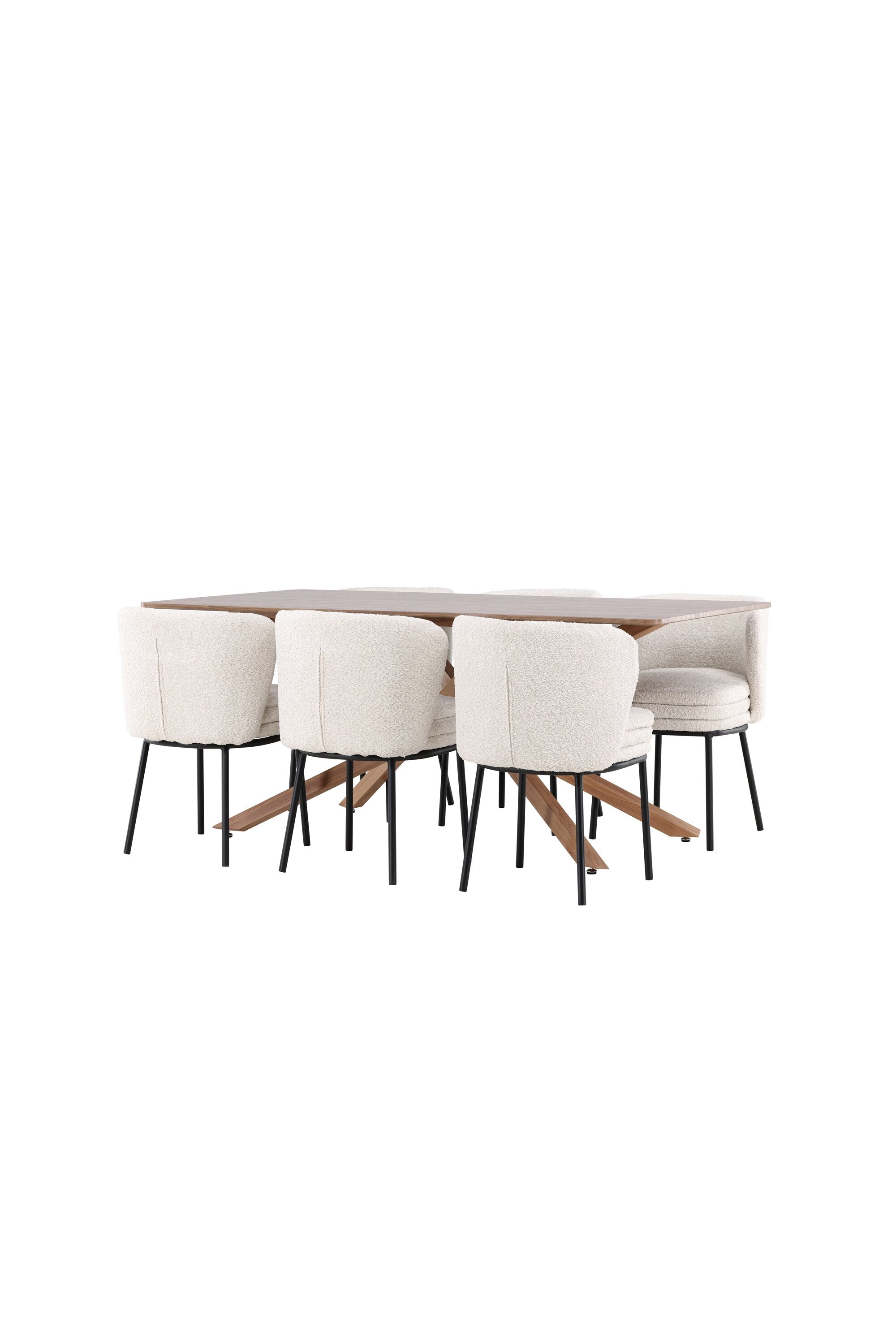 Piazza Matbord med Agnes Matstol-GR Dining Set-Venture Home-peaceofhome.se