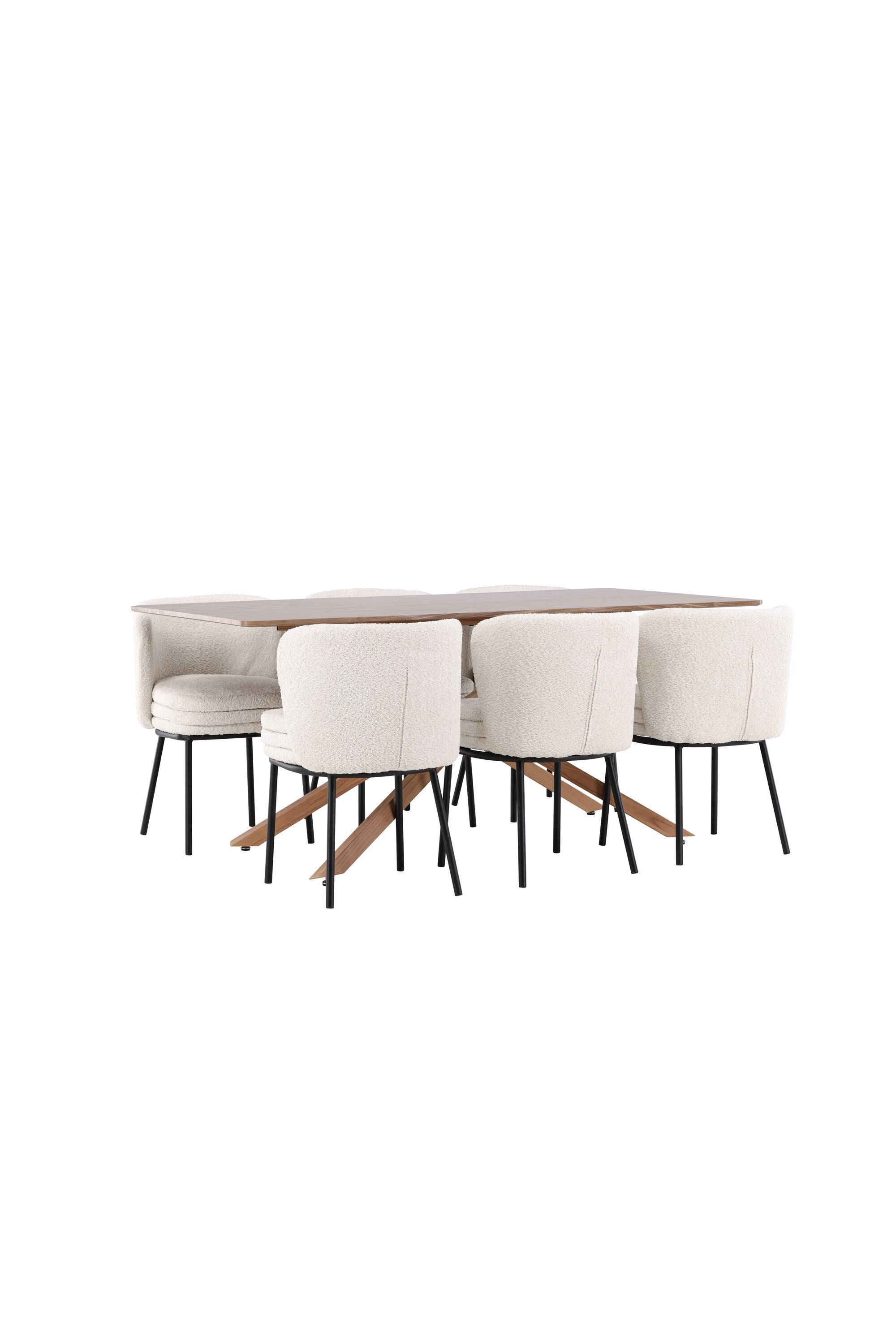 Piazza Matbord med Agnes Matstol-GR Dining Set-Venture Home-peaceofhome.se