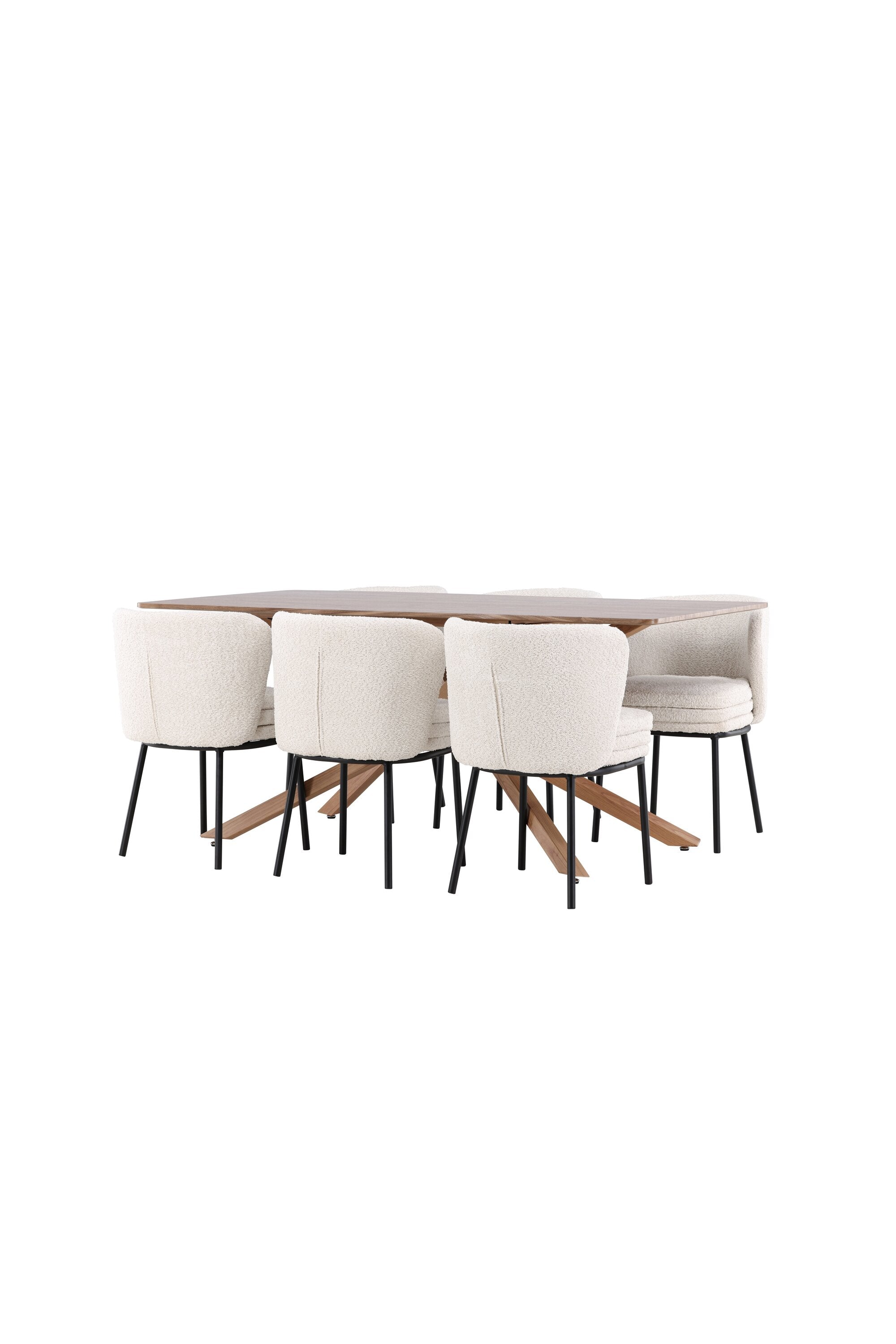 Piazza Matbord med Agnes Matstol-GR Dining Set-Venture Home-peaceofhome.se