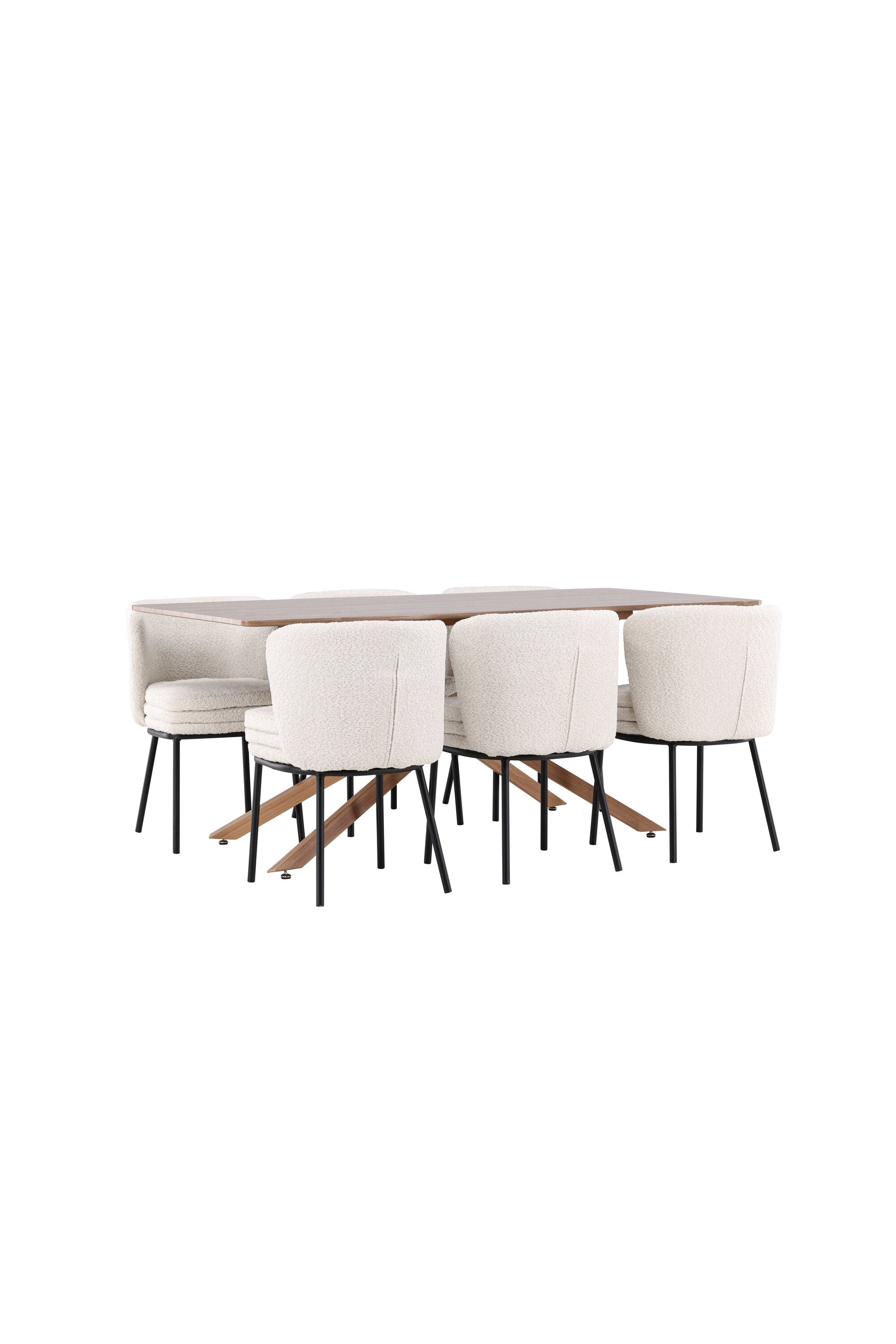 Piazza Matbord med Agnes Matstol-GR Dining Set-Venture Home-peaceofhome.se