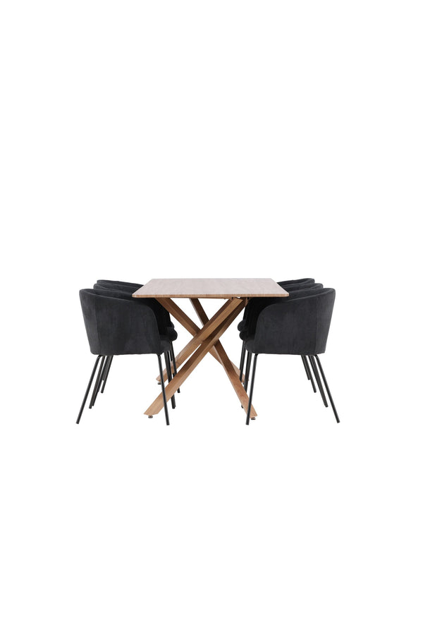 Piazza Matbord med Berit Matstol-GR Dining Set-Venture Home-peaceofhome.se