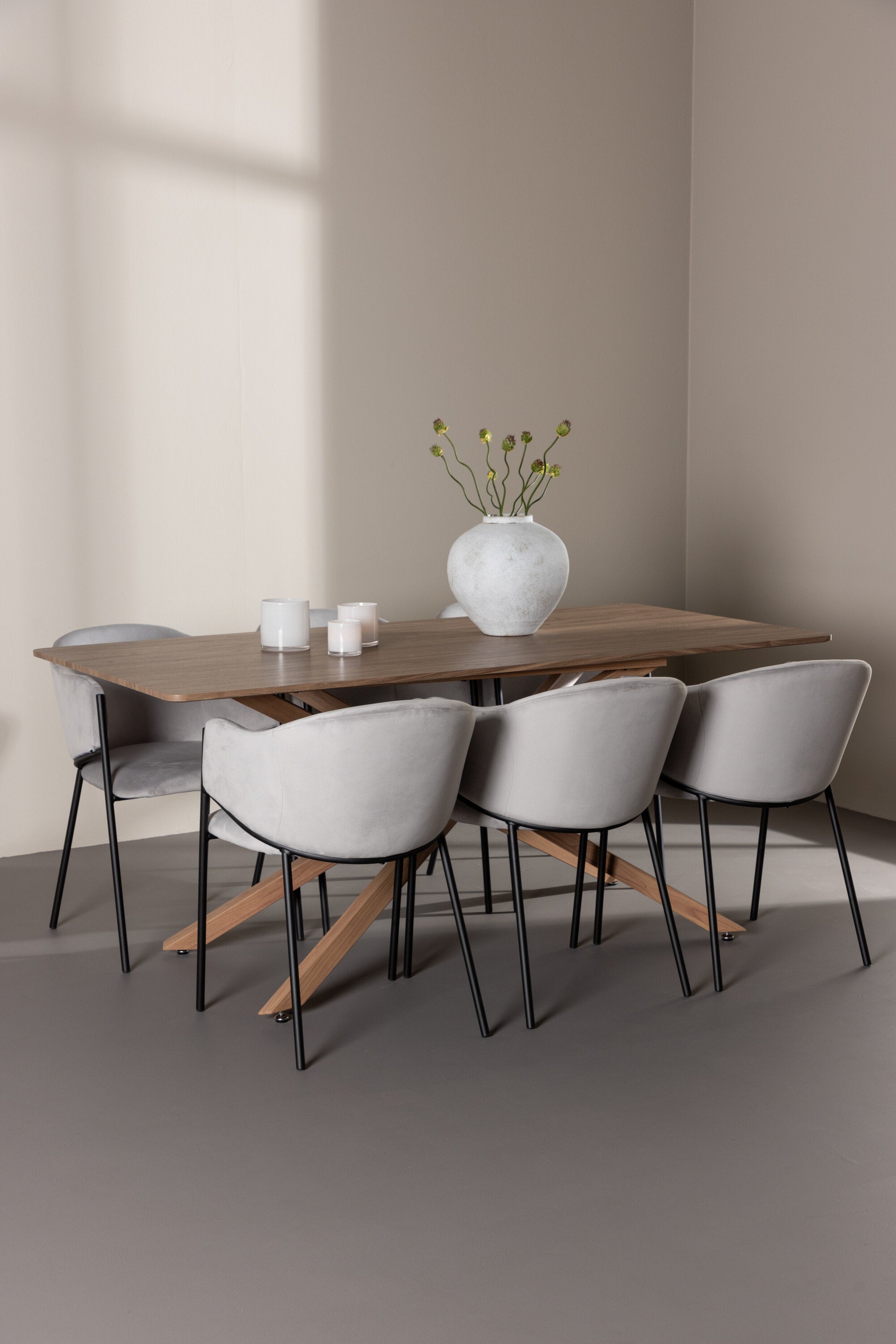 Piazza Matbord med Evelina Matstol-GR Dining Set-Venture Home-peaceofhome.se