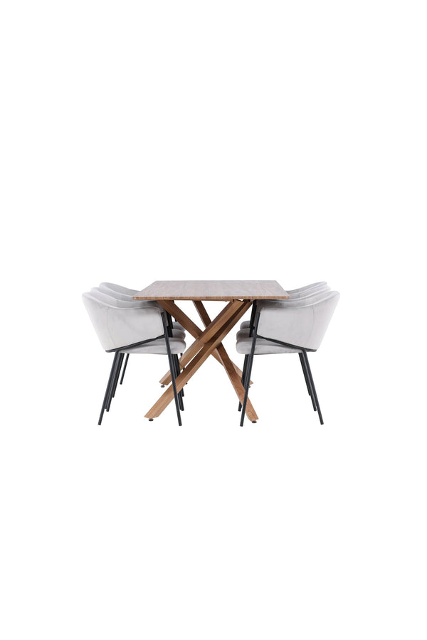 Piazza Matbord med Evelina Matstol-GR Dining Set-Venture Home-peaceofhome.se