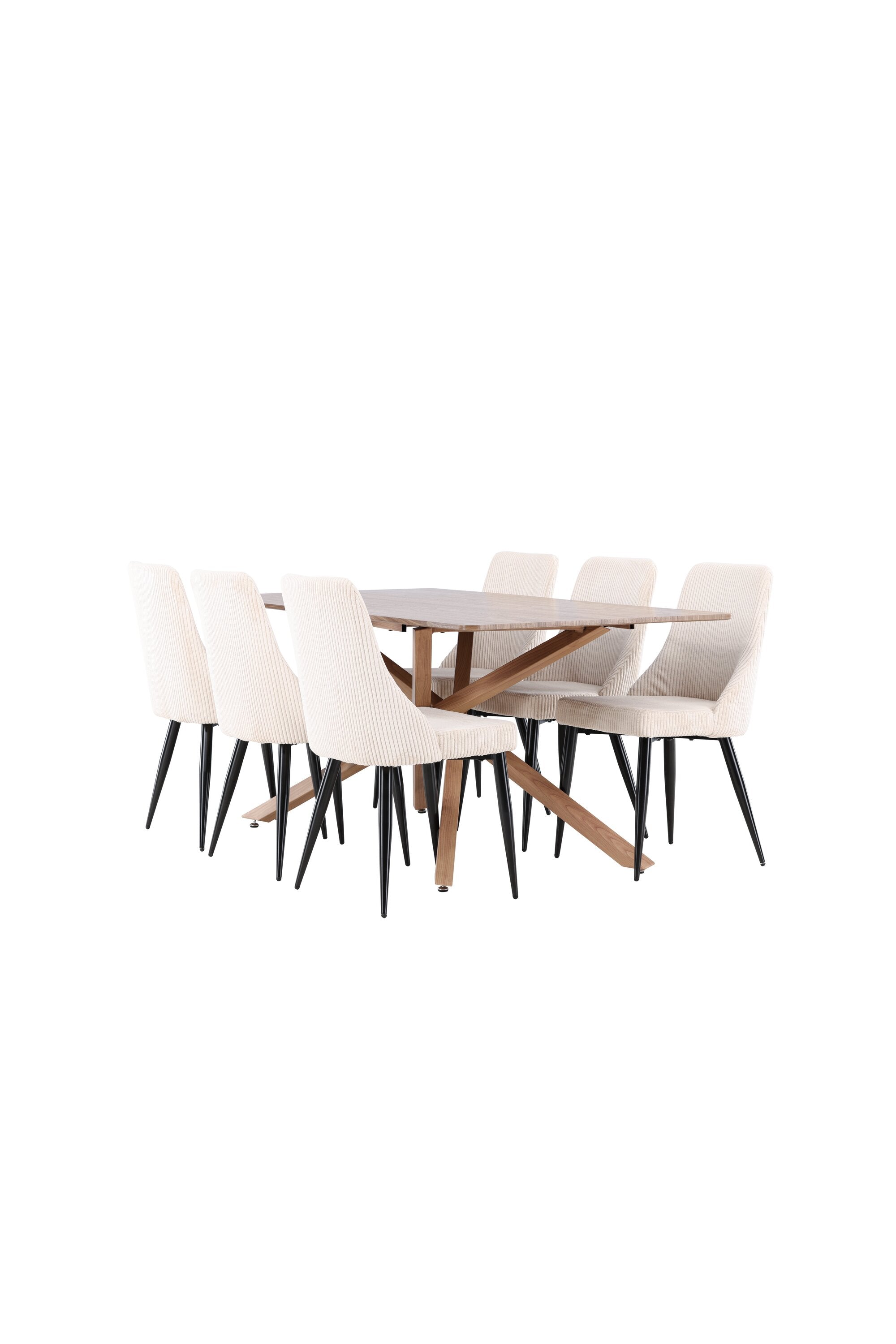 Piazza Matbord med Leone Matstol-GR Dining Set-Venture Home-peaceofhome.se