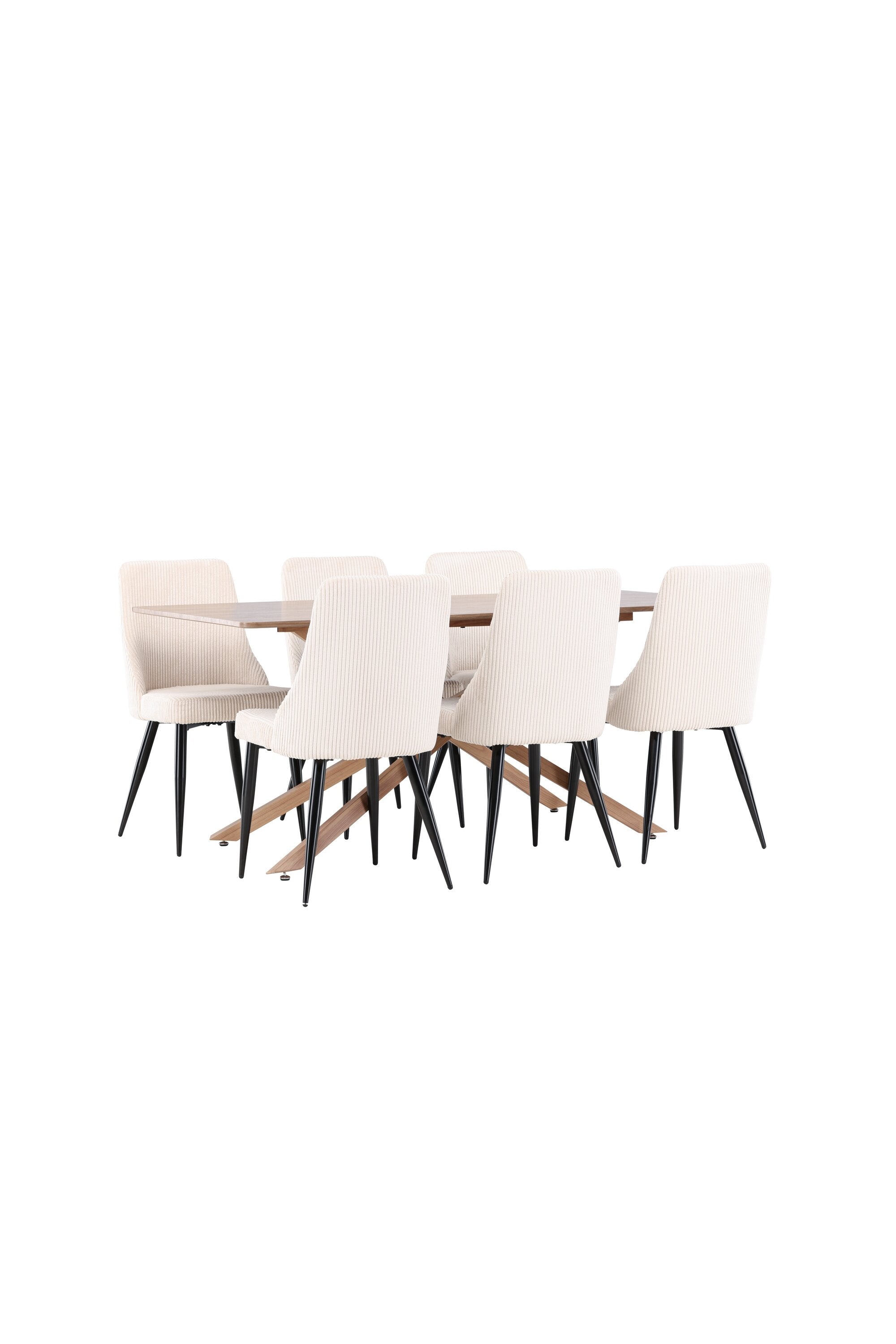 Piazza Matbord med Leone Matstol-GR Dining Set-Venture Home-peaceofhome.se