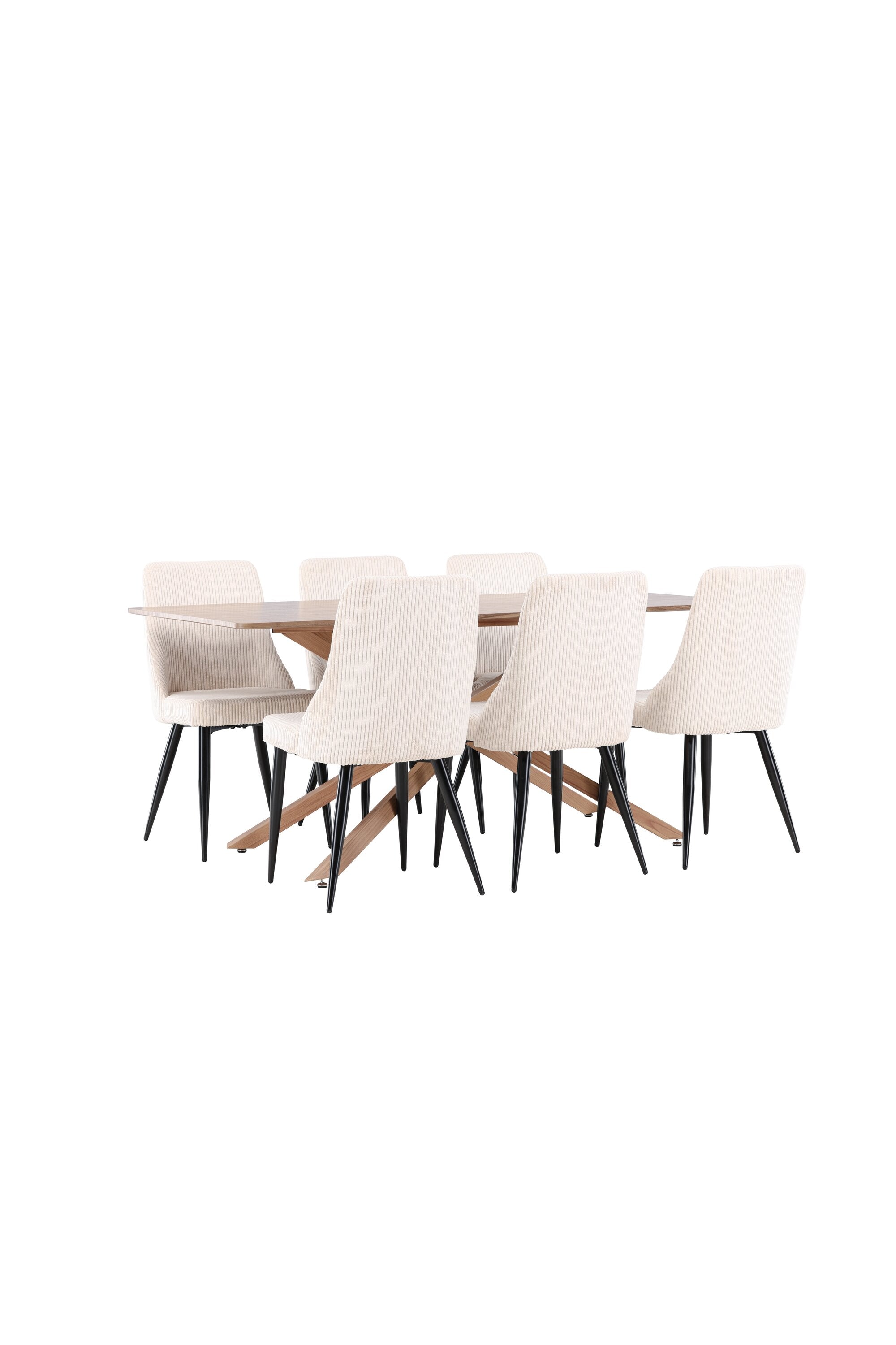 Piazza Matbord med Leone Matstol-GR Dining Set-Venture Home-peaceofhome.se