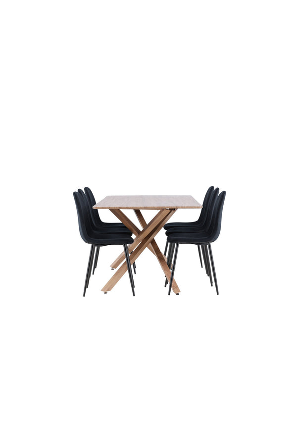 Piazza Matbord med Polar Matstol-GR Dining Set-Venture Home-peaceofhome.se