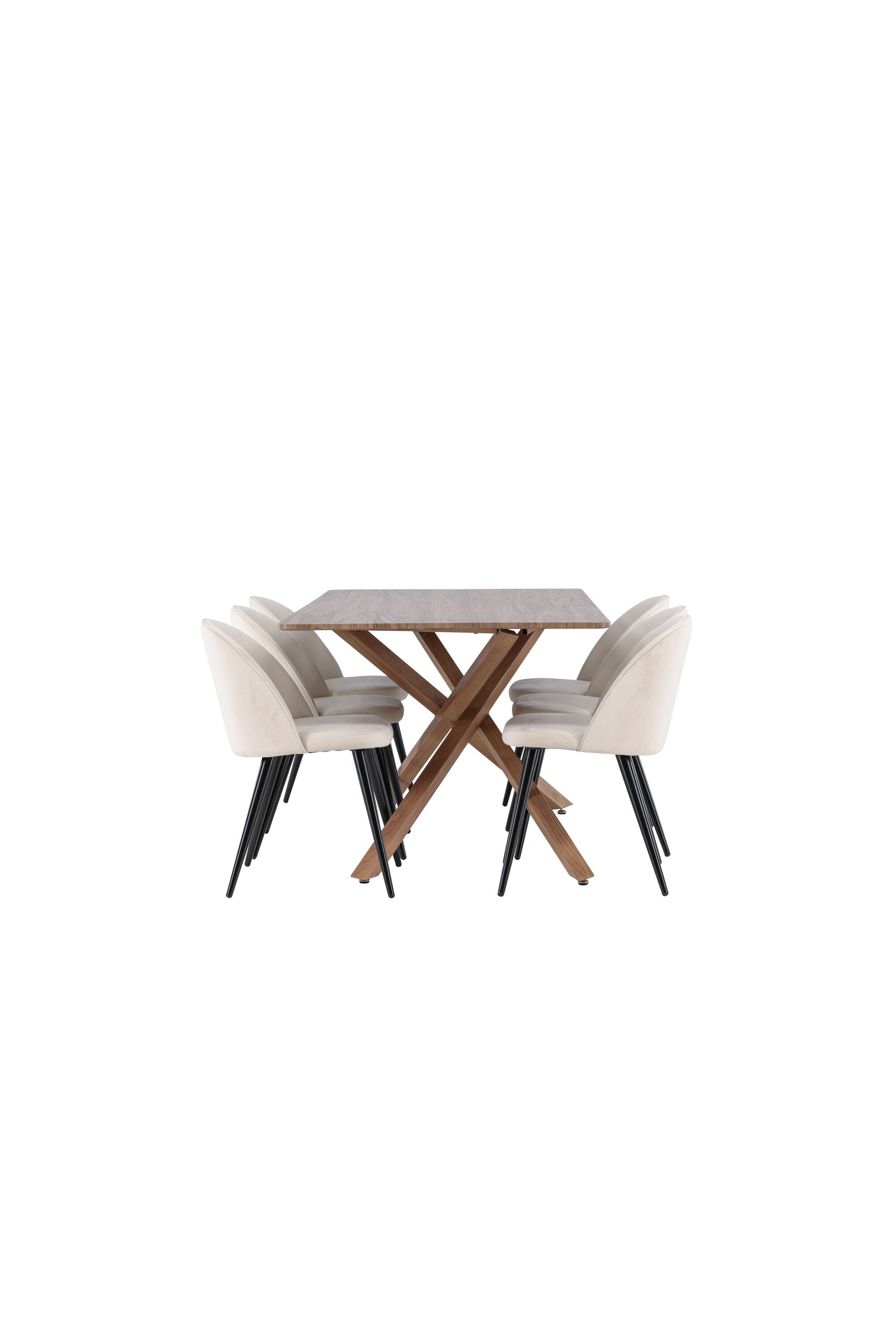 Piazza Matbord med Velvet Matstol-GR Dining Set-Venture Home-peaceofhome.se