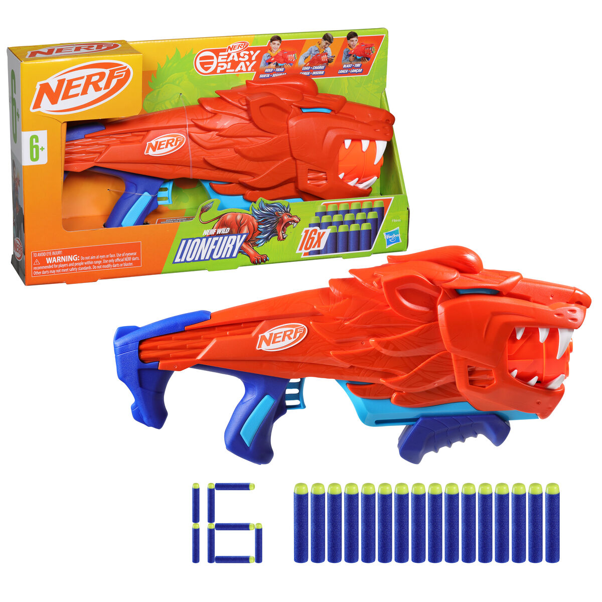 Pistol med Pilar Hasbro Nerf Lionfury 25 x 45 cm-Leksaker och spel, Fancy klänning och accessoarer-Hasbro-peaceofhome.se