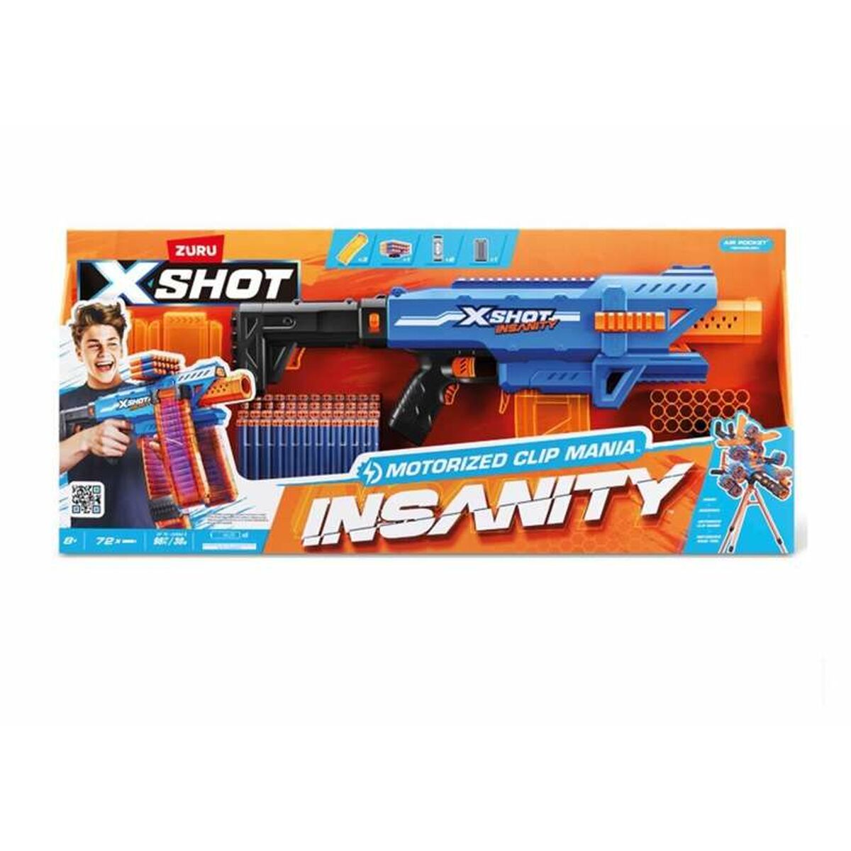 Pistol med Pilar X-Shot Insanity clip 80 x 40 cm-Leksaker och spel, Fancy klänning och accessoarer-BigBuy Fun-peaceofhome.se