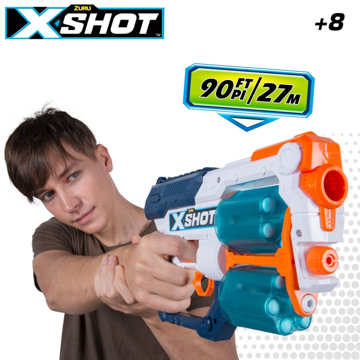 Pistol med Pilar Zuru X-Shot Excel Xcess TK-12-Leksaker och spel, Sport och utomhus-Zuru-peaceofhome.se