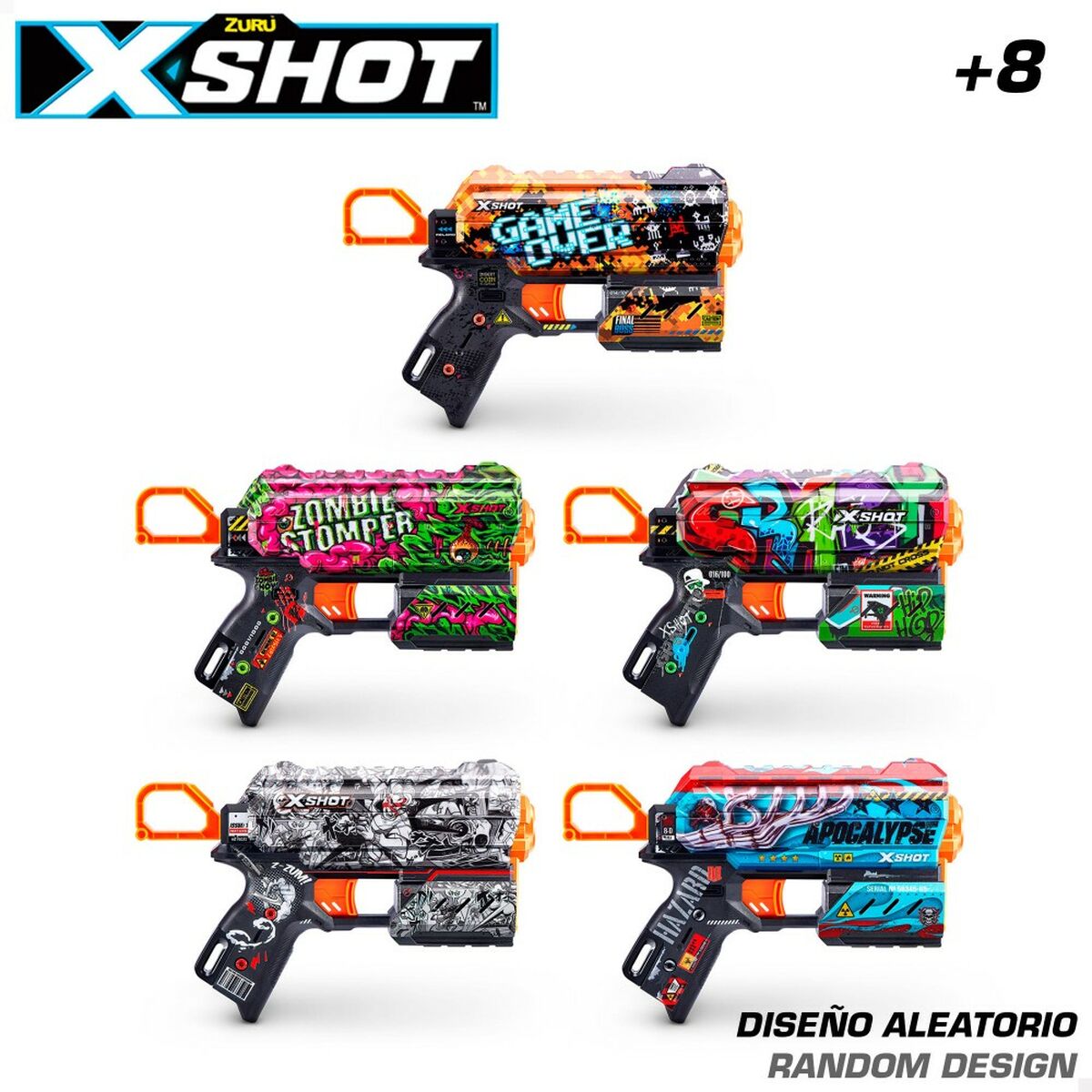 Pistol med Pilar Zuru X-Shot Flux-Leksaker och spel, Sport och utomhus-Zuru-peaceofhome.se