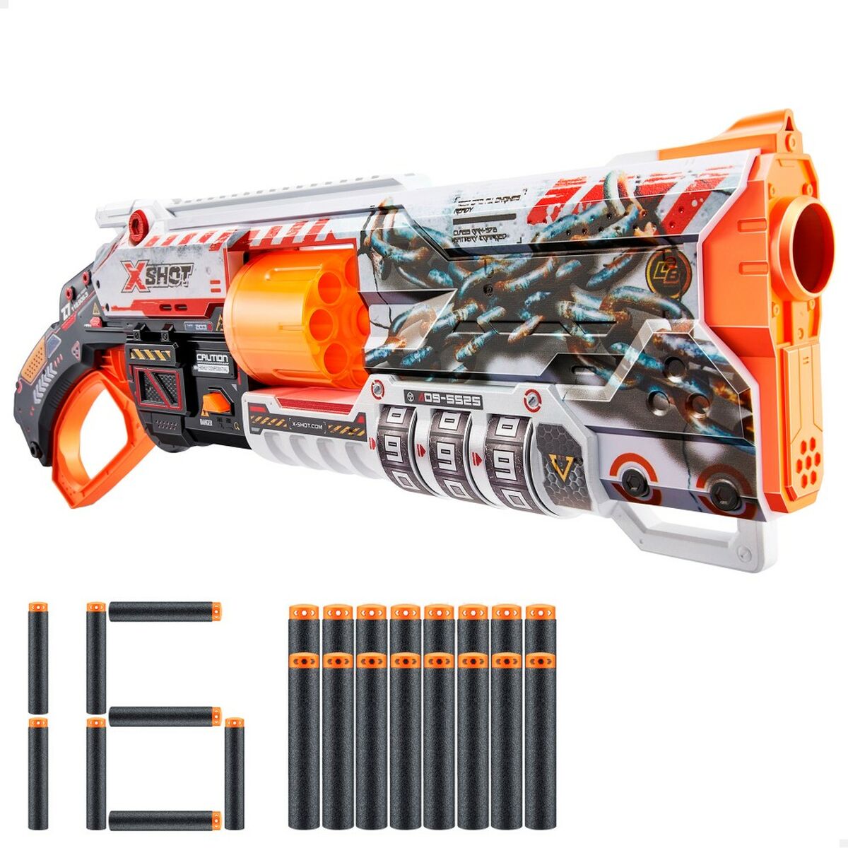 Pistol med Pilar Zuru X-Shot Skins Lock Blaster-Leksaker och spel, Sport och utomhus-Zuru-peaceofhome.se