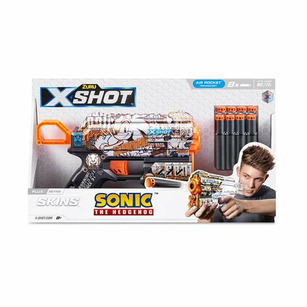Pistol med Pilar Zuru X-Shot Sonic Skins Flux 18,3 x 32 x 5,3 cm-Leksaker och spel, Sport och utomhus-Zuru-peaceofhome.se