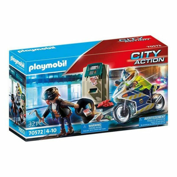 Playset City Action Police Motorbike Playmobil 70572 (32 pcs)-Leksaker och spel, Dockor och actionfigurer-Playmobil-peaceofhome.se