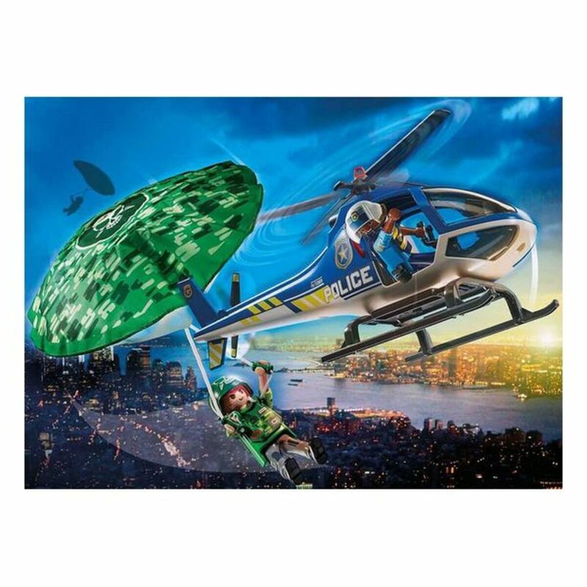 Playset City Action Police helicopter: Parachute Chase Playmobil 70569 (19 pcs)-Leksaker och spel, Dockor och actionfigurer-Playmobil-peaceofhome.se