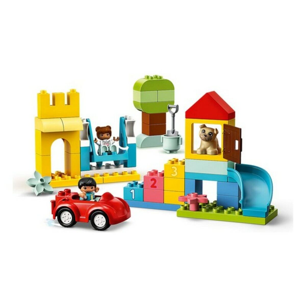 Playset Duplo Deluxe Brick Box Lego 10914 (85 pcs)-Leksaker och spel, Dockor och actionfigurer-Lego-peaceofhome.se