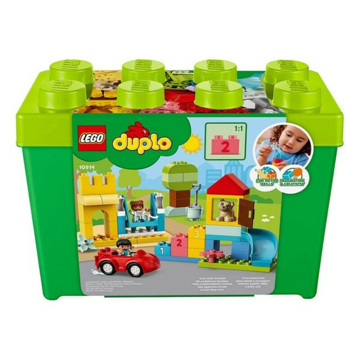 Playset Duplo Deluxe Brick Box Lego 10914 (85 pcs)-Leksaker och spel, Dockor och actionfigurer-Lego-peaceofhome.se