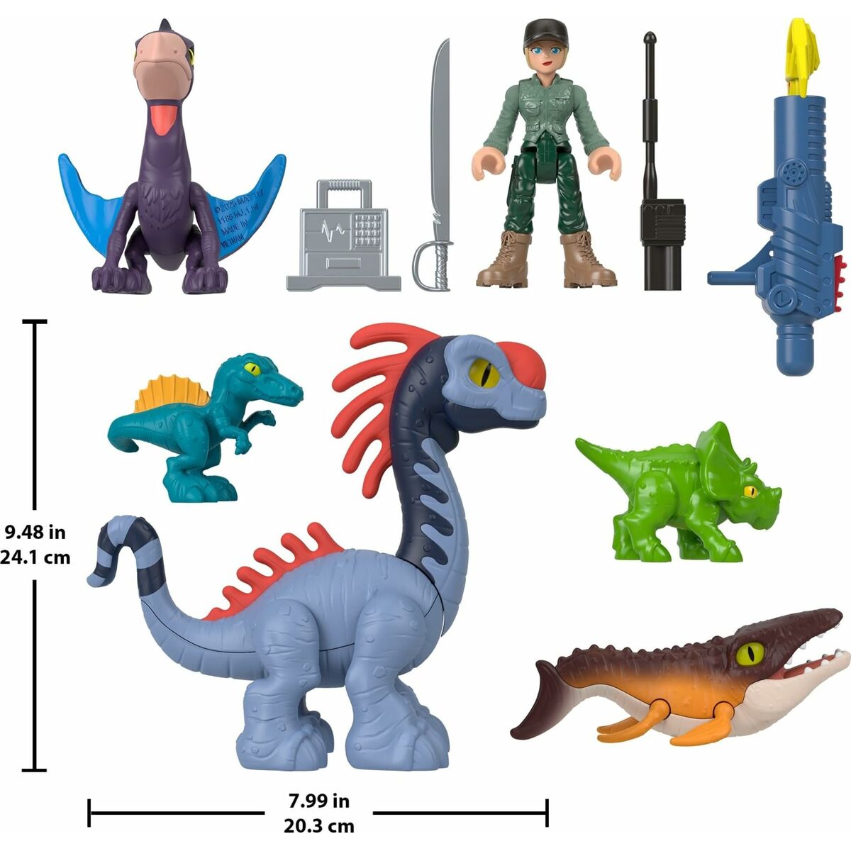 Playset Imaginext Jurassic World Multicolour 10 Delar-Leksaker och spel, Dockor och actionfigurer-Imaginext-peaceofhome.se