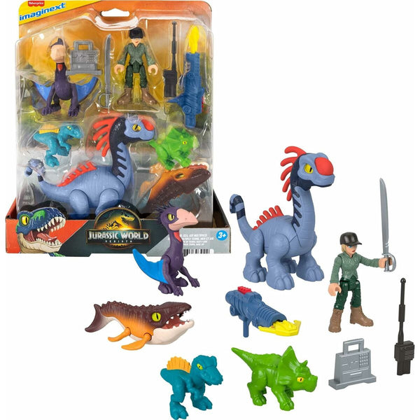 Playset Imaginext Jurassic World Multicolour 10 Delar-Leksaker och spel, Dockor och actionfigurer-Imaginext-peaceofhome.se