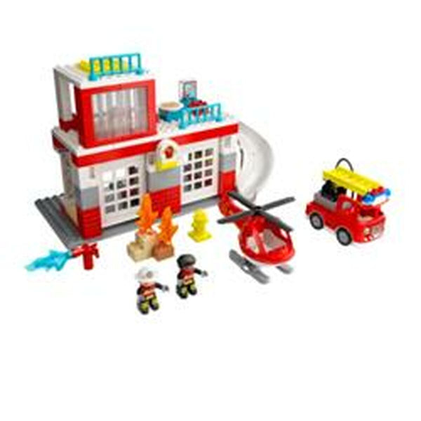 Playset Lego 10970 Duplo: Fire Station and Helicopter 1 antal-Leksaker och spel, Dockor och actionfigurer-Lego-peaceofhome.se