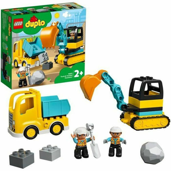 Playset Lego Construction 10931 Truck and Backhoe-Leksaker och spel, Dockor och actionfigurer-Lego-peaceofhome.se