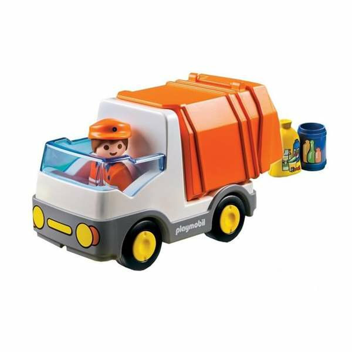 Playset Playmobil 1,2,3 Garbage Truck 6774-Leksaker och spel, Dockor och actionfigurer-Playmobil-peaceofhome.se
