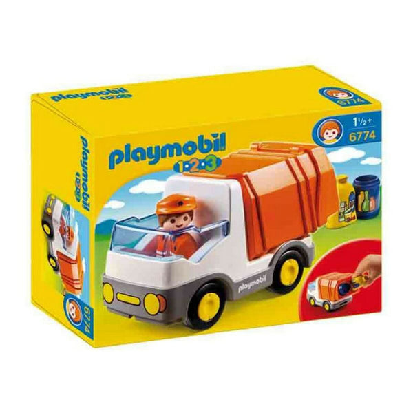 Playset Playmobil 1,2,3 Garbage Truck 6774-Leksaker och spel, Dockor och actionfigurer-Playmobil-peaceofhome.se