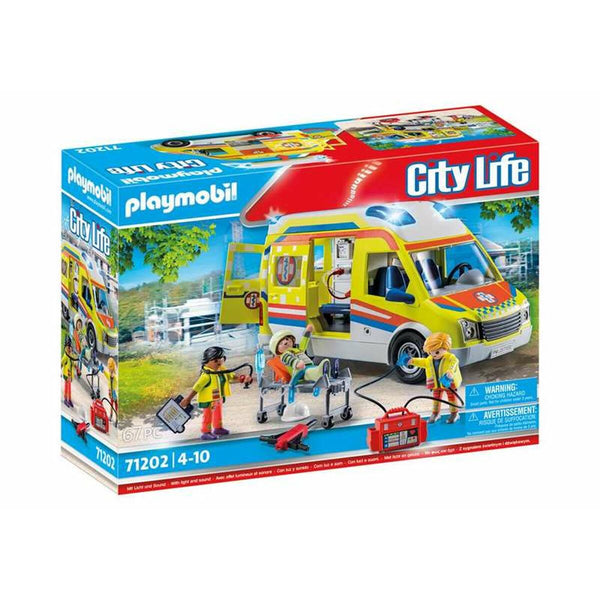 Playset Playmobil 71202 City Life Ambulance 67 Delar-Leksaker och spel, Dockor och actionfigurer-Playmobil-peaceofhome.se