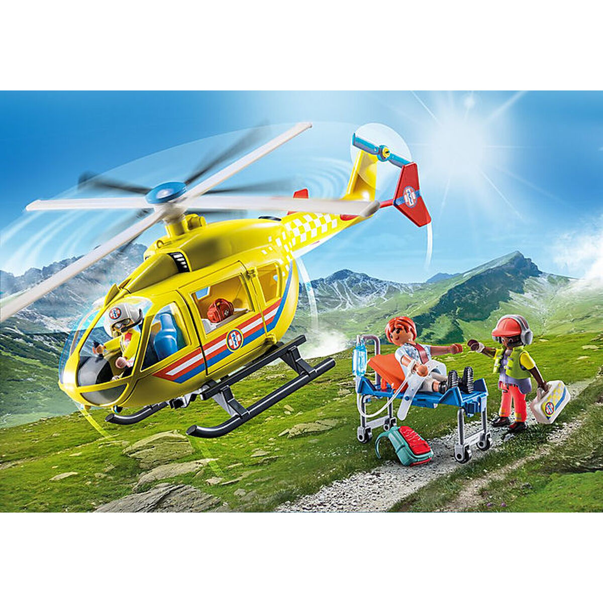 Playset Playmobil 71203 City Life Rescue Helicopter 48 Delar-Leksaker och spel, Dockor och actionfigurer-Playmobil-peaceofhome.se